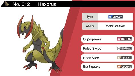 Moveset/Nature for Competitive Haxorus : r/CompetitivePokemon .
